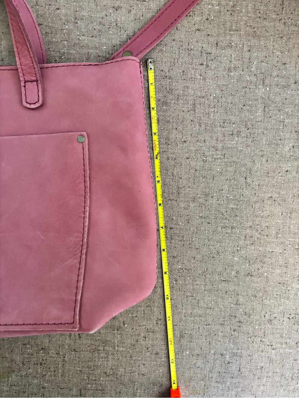 Portland Leather medium crossbody tote in foxglove - Picture 7 of 7